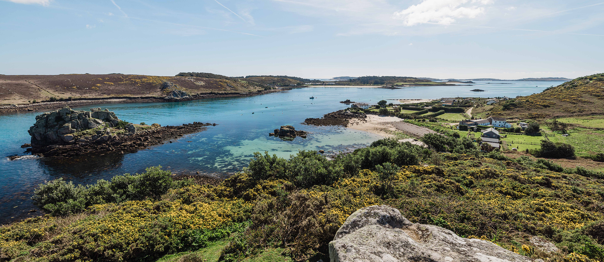 View of the channel between Bryher and Tresco - Isles of Scilly