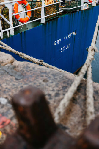 back view of Gry Maritha freight ship for Isles of Scilly Steamship Group