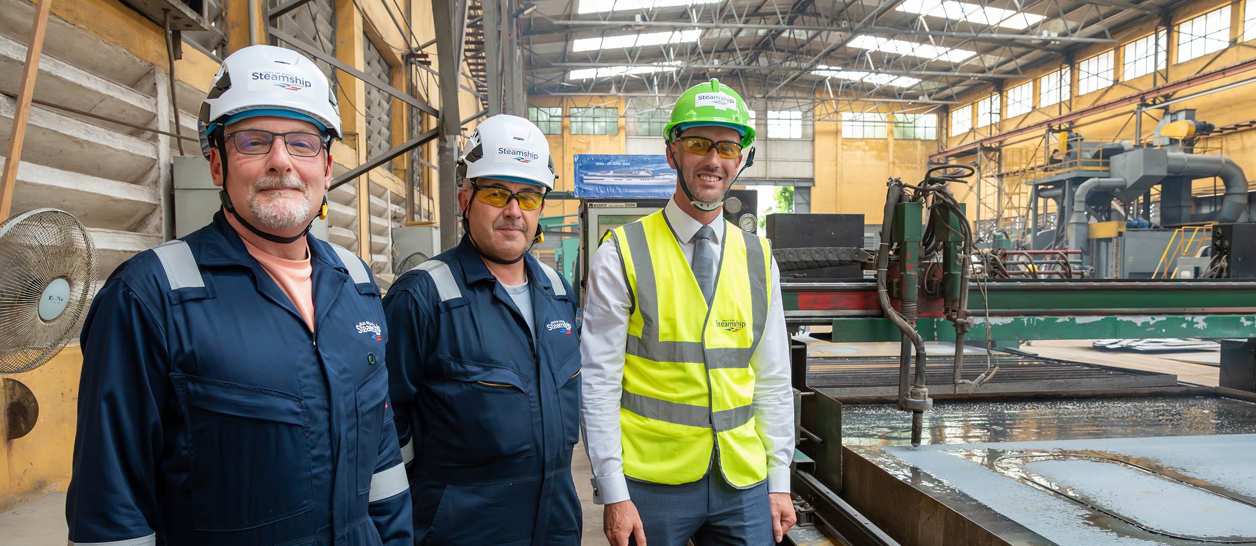 Isles of Scilly Steamship Group team at PIRIOU shipyard in Vietnam