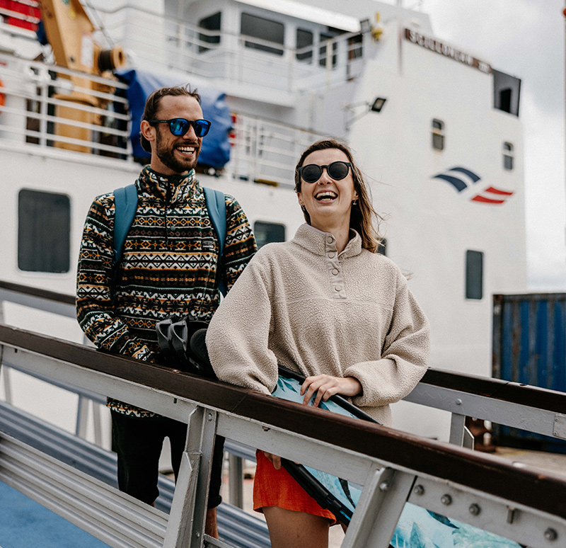 Passengers disembarking Scillonian III at St Mary's Harbour