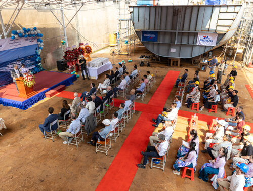 Keel laying ceremony for Scillonian IV and Menawethan - Photo 01