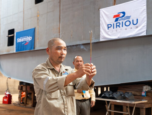 Keel laying ceremony for Scillonian IV and Menawethan - Photo 03