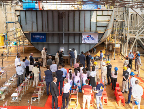 Keel laying ceremony for Scillonian IV and Menawethan - Photo 07