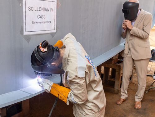 Keel laying ceremony for Scillonian IV and Menawethan - Photo 13