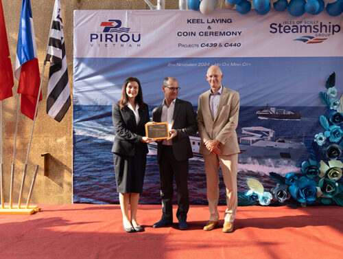 Keel laying ceremony for Scillonian IV and Menawethan - Photo 14