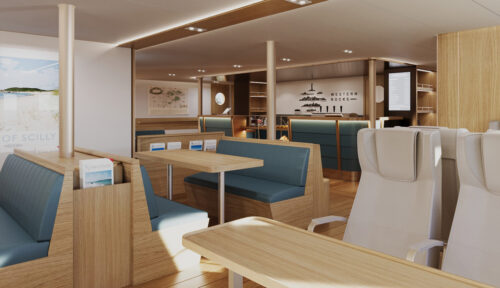 Proposed Scillonian IV interior cafe seating - view 06