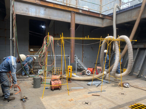 Menawethan - aft lower cargo hold - March 2025