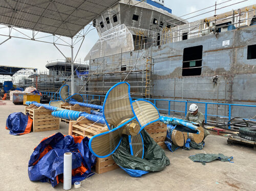 Scillonian 4 - props, shafts and tubes - March 2025