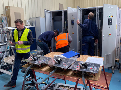 Scillonian IV - Factory acceptance tests being carried out on the bow thrusters