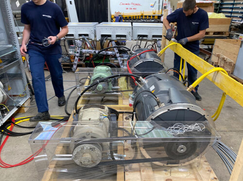 Scillonian IV - Factory acceptance tests being carried out on the hybrid motor