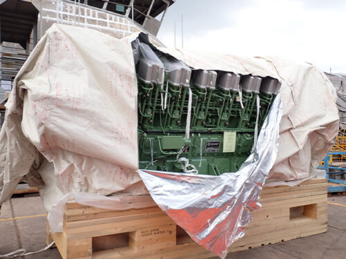 Scillonian IV - two Main Engines received at PVN - 16 May 25