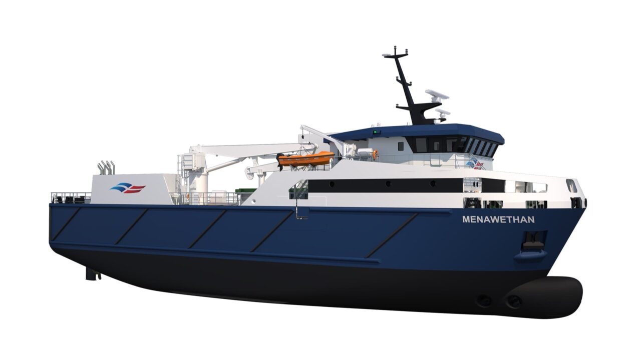 CGI- Menawethan cargo vessel - view 1 - July 2025