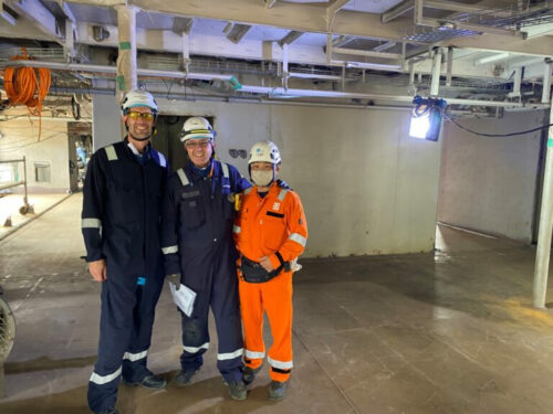 Stuart Reid visit to Pirou shipyard in August 2025