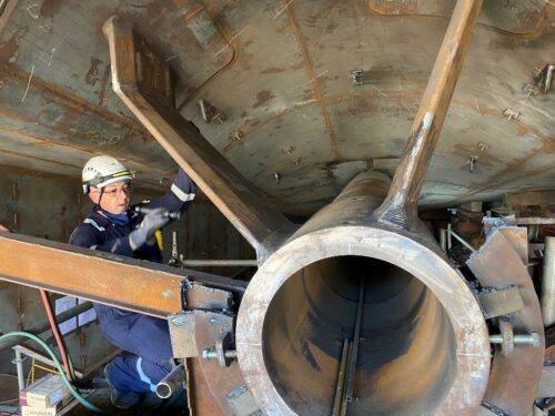 Image of part of ISSG's new vessels being constructed by Piriou in Vietnam