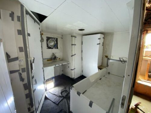 Photo of ISSG's new freight vessel under construction in Vietnam - Menawethan - showing crew area