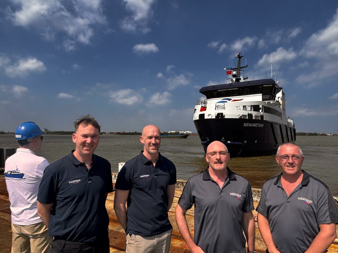 Isles of Scilly Steamship Group team infront of Menawethan in Vietnam 