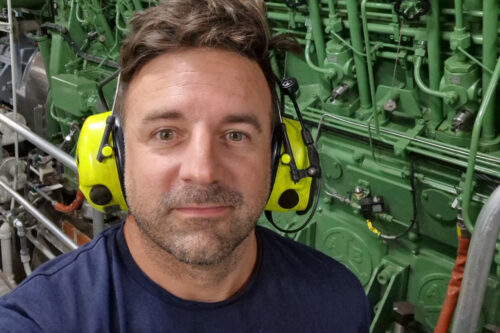 Engineer Jono Jackman on Scillonian IV