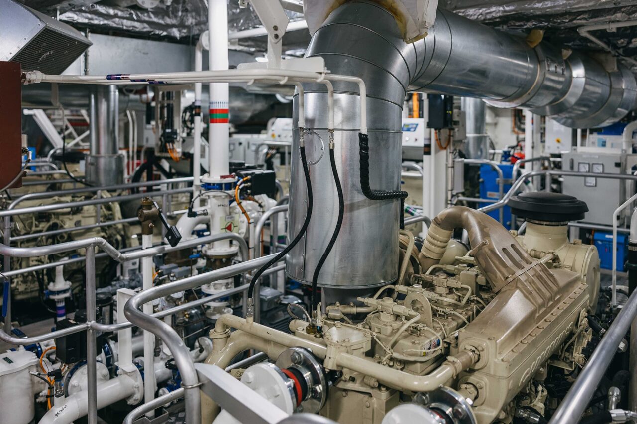 Inside Menawethan's engine room