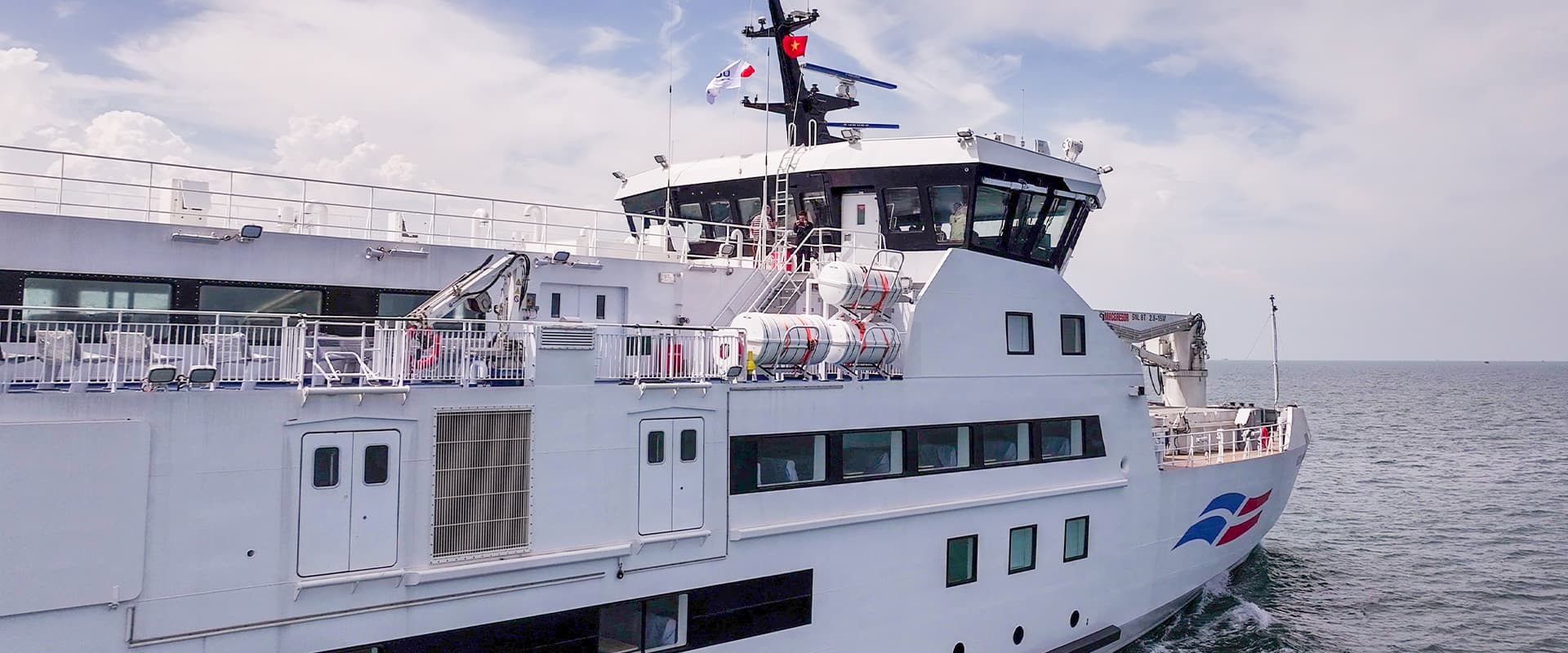 Front side view of Scillonian IV on sea trials in Vietnam